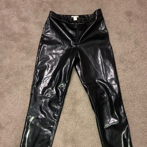 Patent leather pants